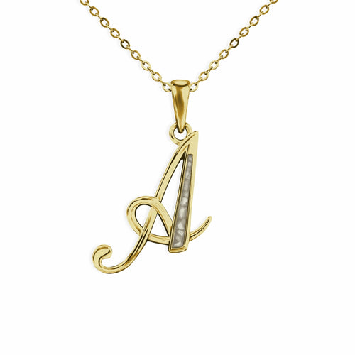 EverWith Alphabet Memorial Ashes Pendant - Letter A - EverWith Memorial Jewellery - Trade