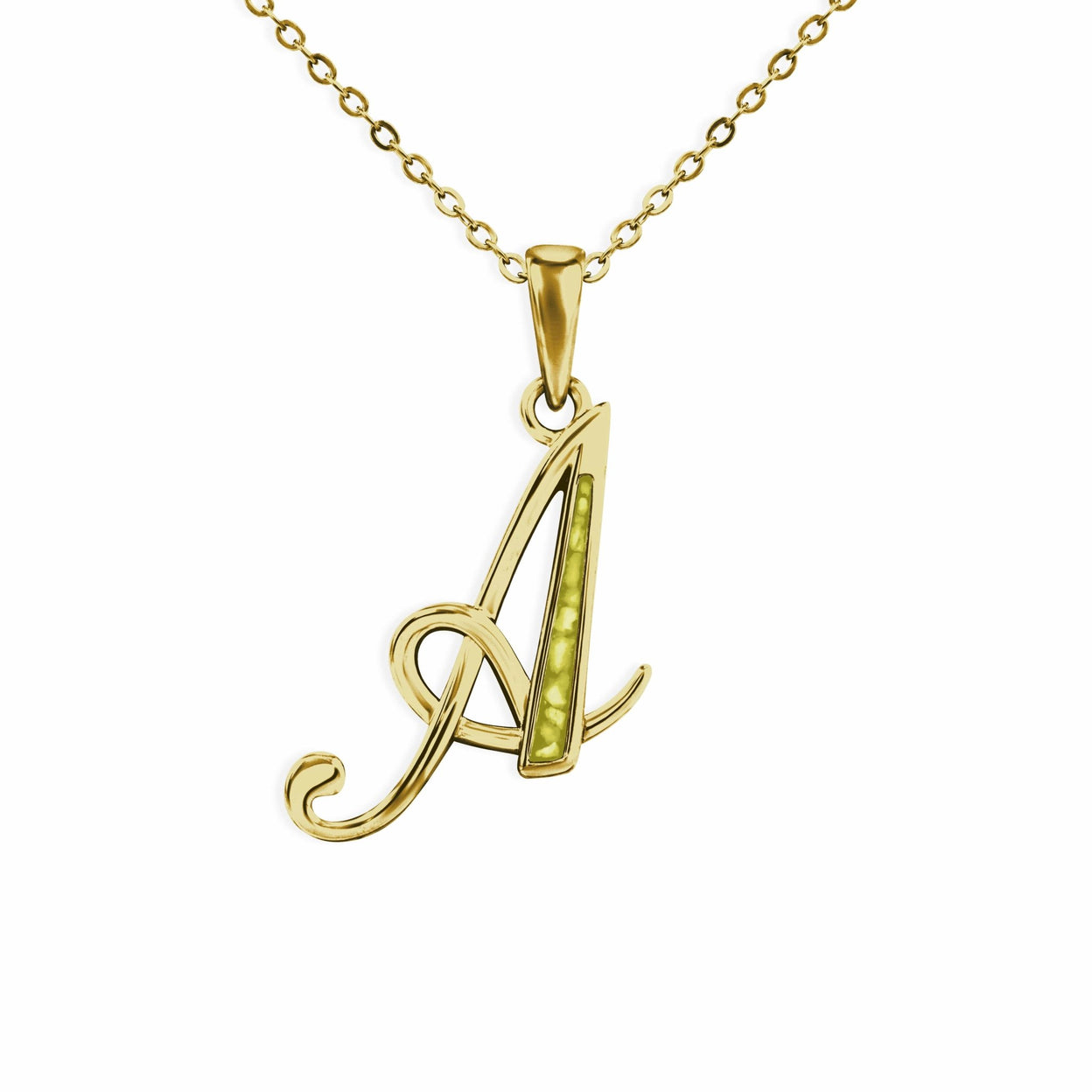 Load image into Gallery viewer, EverWith Alphabet Memorial Ashes Pendant - Letter A - EverWith Memorial Jewellery - Trade