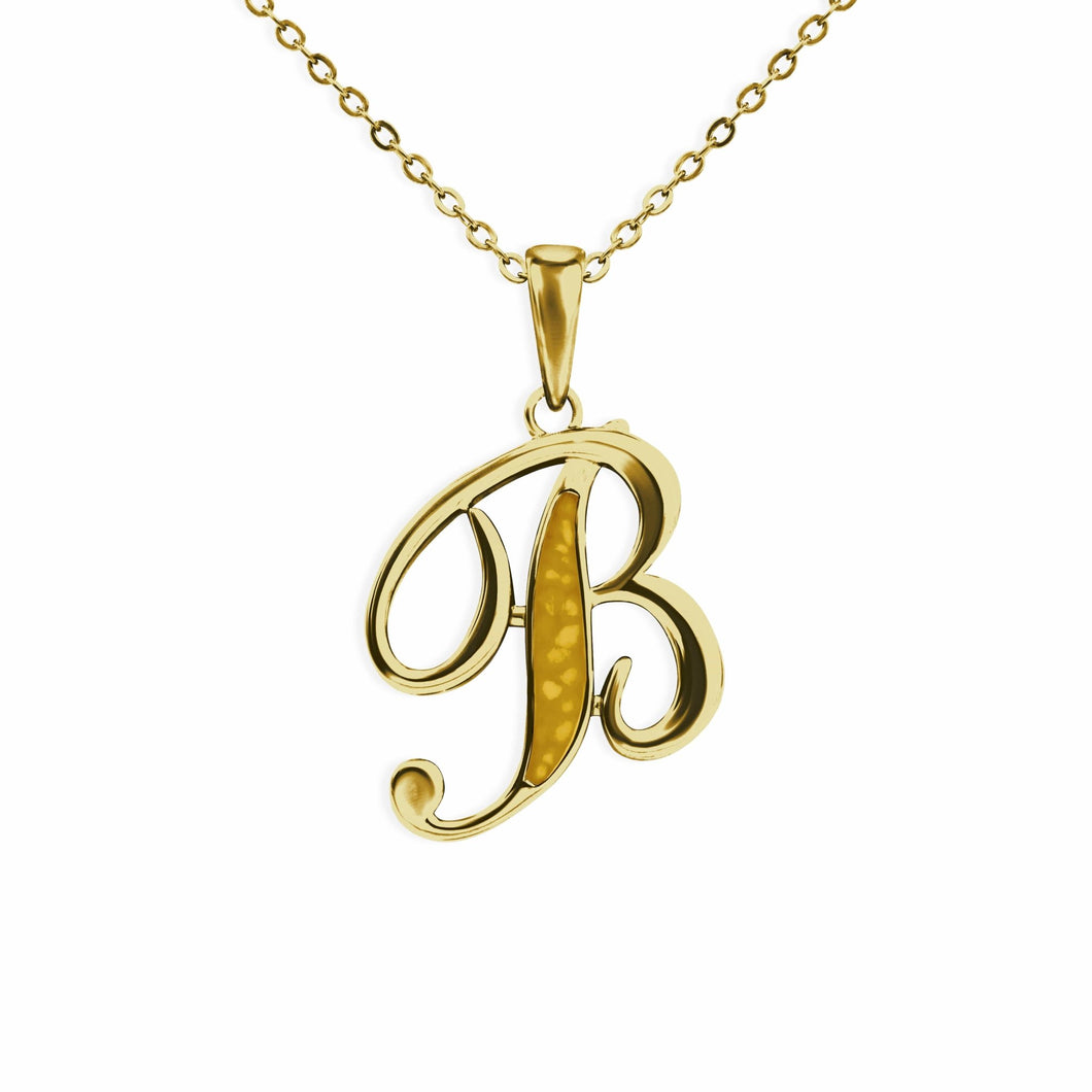 EverWith Alphabet Memorial Ashes Pendant - Letter B - EverWith Memorial Jewellery - Trade