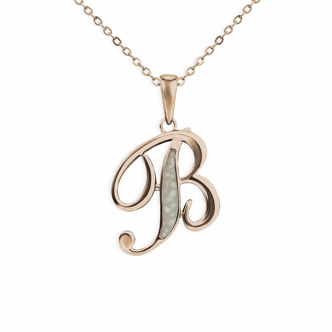 EverWith Alphabet Memorial Ashes Pendant - Letter B - EverWith Memorial Jewellery - Trade