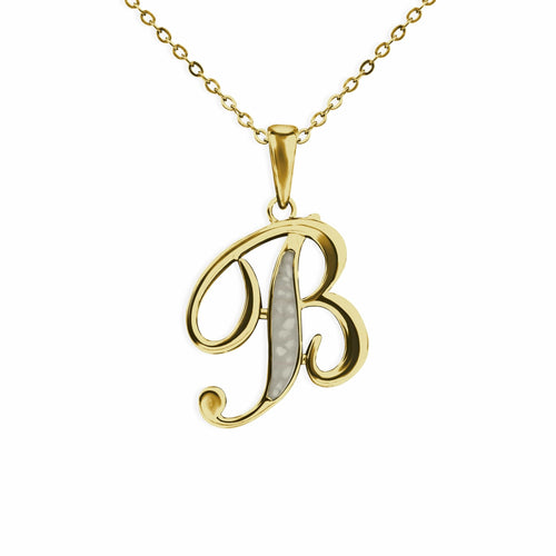 EverWith Alphabet Memorial Ashes Pendant - Letter B - EverWith Memorial Jewellery - Trade