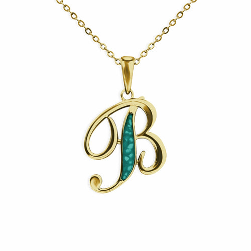 EverWith Alphabet Memorial Ashes Pendant - Letter B - EverWith Memorial Jewellery - Trade