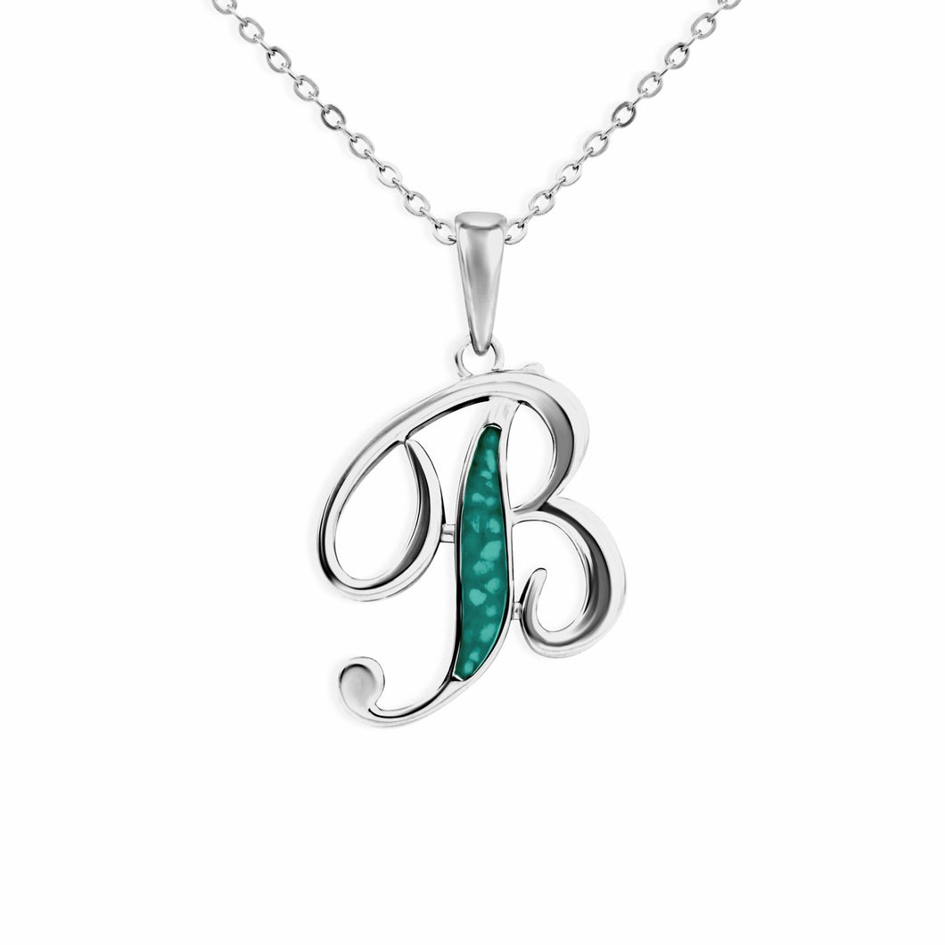 EverWith Alphabet Memorial Ashes Pendant - Letter B - EverWith Memorial Jewellery - Trade