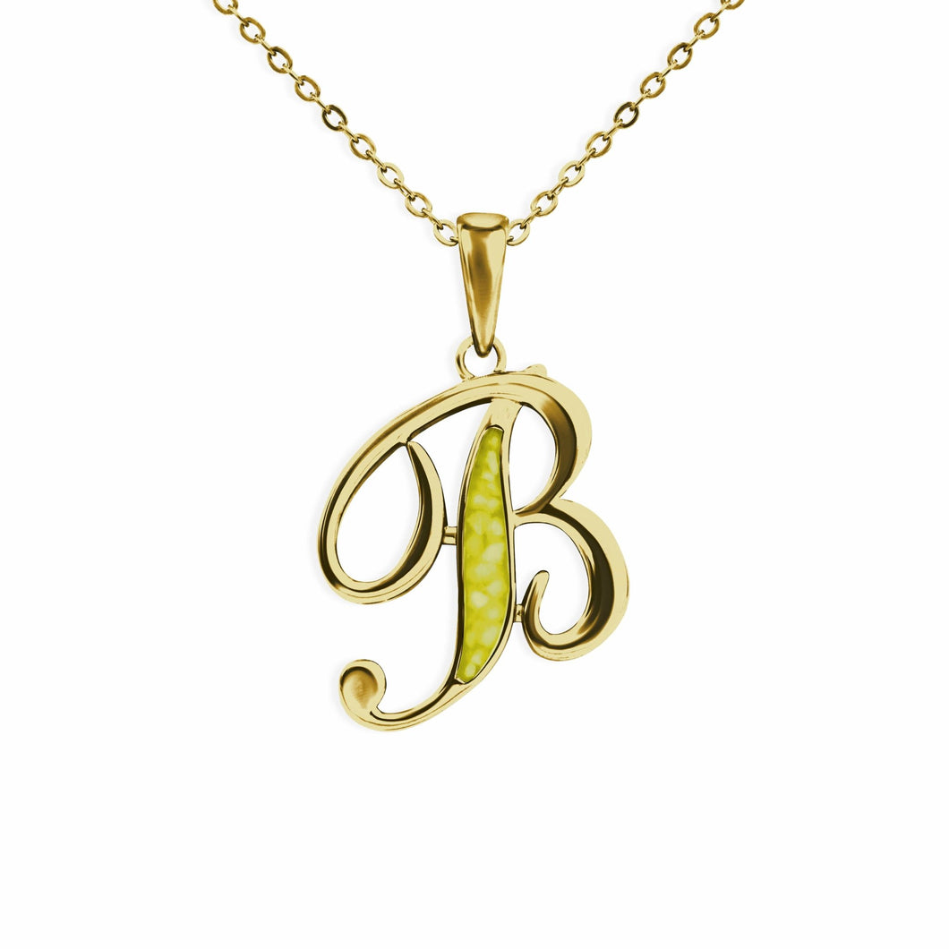 EverWith Alphabet Memorial Ashes Pendant - Letter B - EverWith Memorial Jewellery - Trade