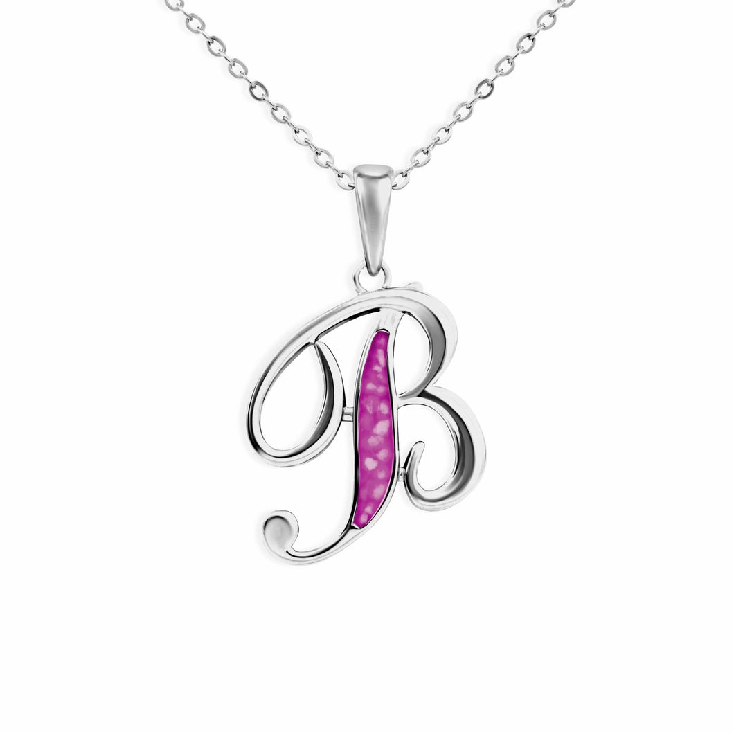 EverWith Alphabet Memorial Ashes Pendant - Letter B - EverWith Memorial Jewellery - Trade