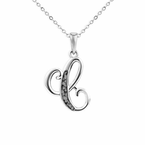 EverWith Alphabet Memorial Ashes Pendant - Letter C - EverWith Memorial Jewellery - Trade