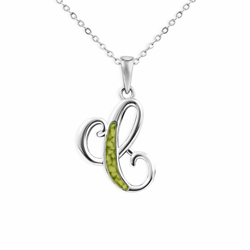 EverWith Alphabet Memorial Ashes Pendant - Letter C - EverWith Memorial Jewellery - Trade