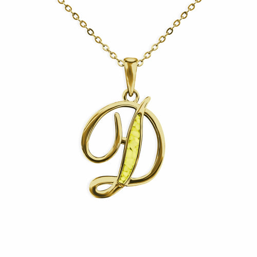 EverWith Alphabet Memorial Ashes Pendant - Letter D - EverWith Memorial Jewellery - Trade