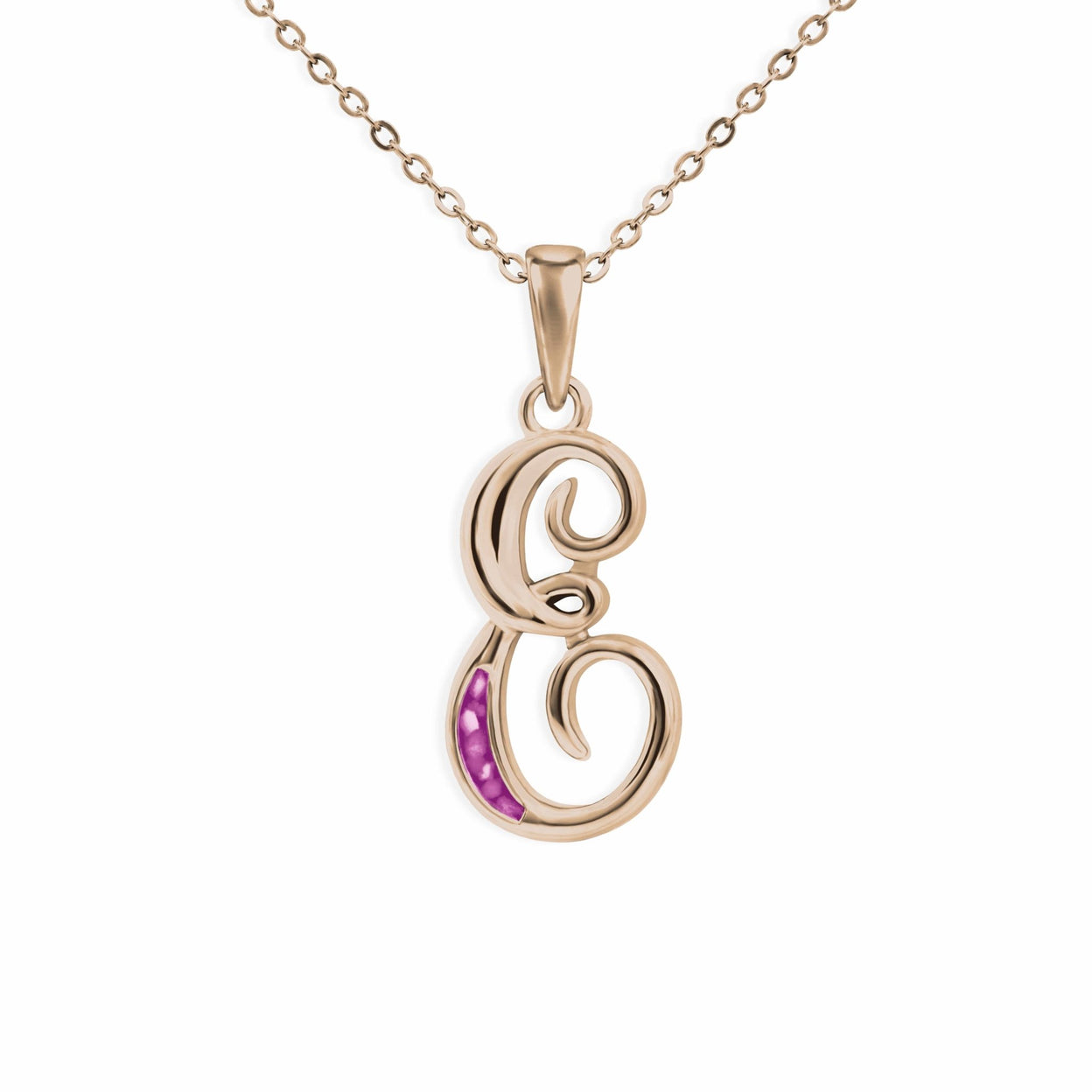 Load image into Gallery viewer, EverWith Alphabet Memorial Ashes Pendant - Letter E - EverWith Memorial Jewellery - Trade