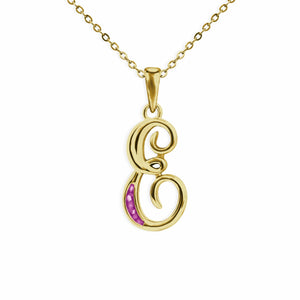 EverWith Alphabet Memorial Ashes Pendant - Letter E - EverWith Memorial Jewellery - Trade