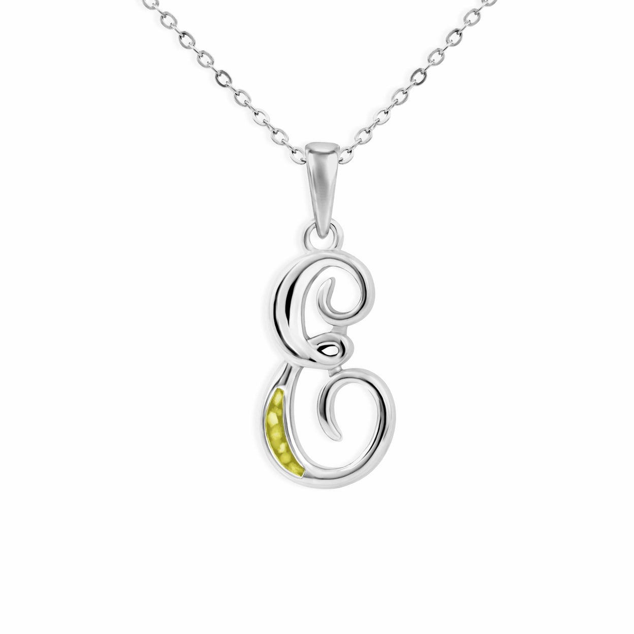 Load image into Gallery viewer, EverWith Alphabet Memorial Ashes Pendant - Letter E - EverWith Memorial Jewellery - Trade