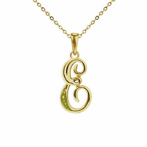 EverWith Alphabet Memorial Ashes Pendant - Letter E - EverWith Memorial Jewellery - Trade