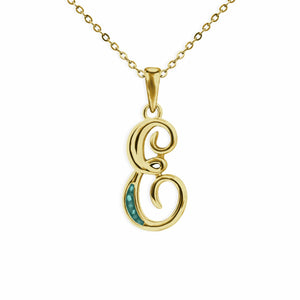 EverWith Alphabet Memorial Ashes Pendant - Letter E - EverWith Memorial Jewellery - Trade