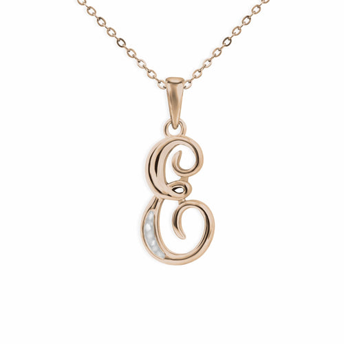 EverWith Alphabet Memorial Ashes Pendant - Letter E - EverWith Memorial Jewellery - Trade