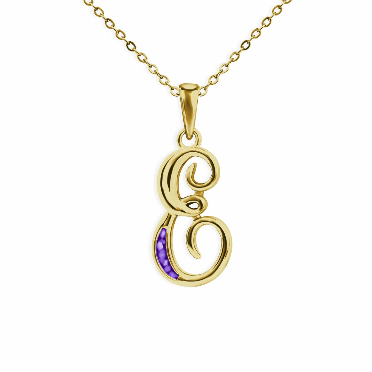 Load image into Gallery viewer, EverWith Alphabet Memorial Ashes Pendant - Letter E - EverWith Memorial Jewellery - Trade