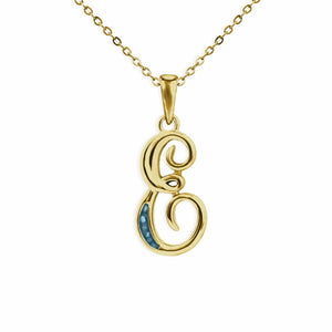 EverWith Alphabet Memorial Ashes Pendant - Letter E - EverWith Memorial Jewellery - Trade