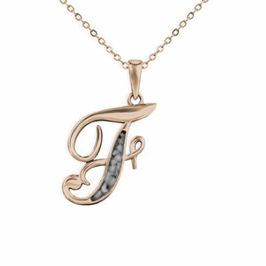 EverWith Alphabet Memorial Ashes Pendant - Letter F - EverWith Memorial Jewellery - Trade