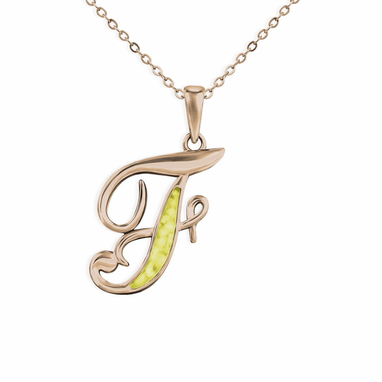 Load image into Gallery viewer, EverWith Alphabet Memorial Ashes Pendant - Letter F - EverWith Memorial Jewellery - Trade