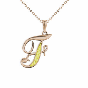 EverWith Alphabet Memorial Ashes Pendant - Letter F - EverWith Memorial Jewellery - Trade