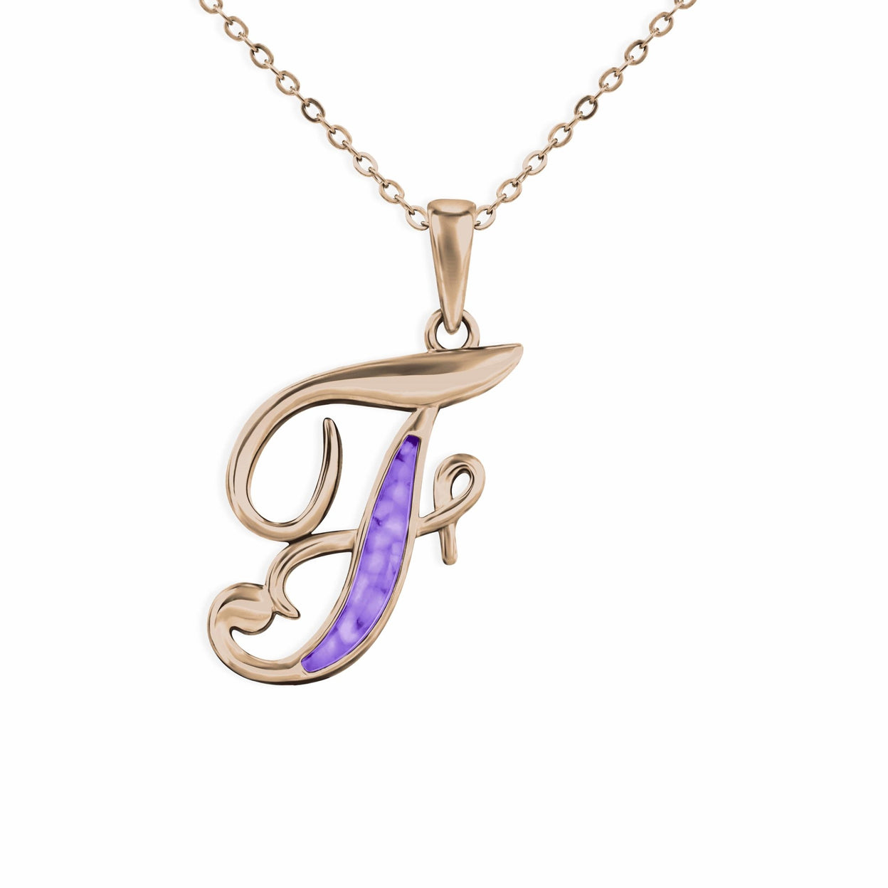 Load image into Gallery viewer, EverWith Alphabet Memorial Ashes Pendant - Letter F - EverWith Memorial Jewellery - Trade