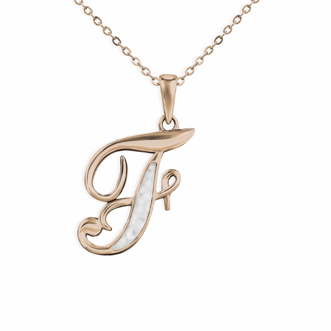 EverWith Alphabet Memorial Ashes Pendant - Letter F - EverWith Memorial Jewellery - Trade