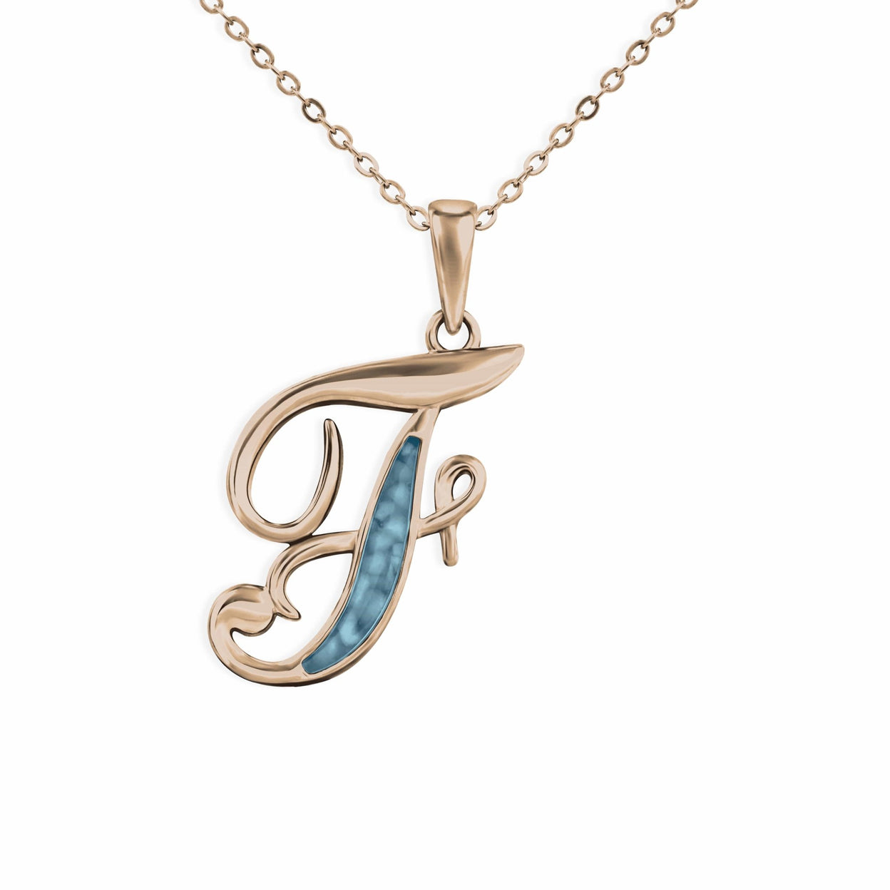 Load image into Gallery viewer, EverWith Alphabet Memorial Ashes Pendant - Letter F - EverWith Memorial Jewellery - Trade