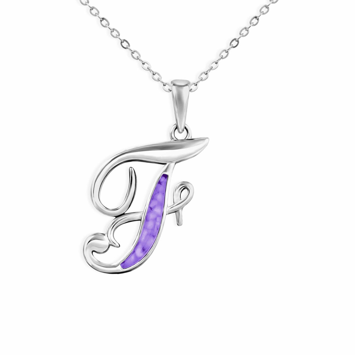 Load image into Gallery viewer, EverWith Alphabet Memorial Ashes Pendant - Letter F - EverWith Memorial Jewellery - Trade