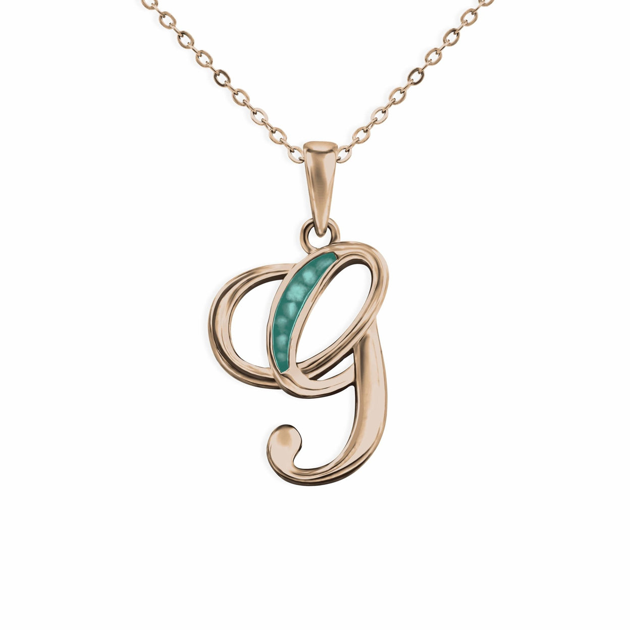 Load image into Gallery viewer, EverWith Alphabet Memorial Ashes Pendant - Letter G - EverWith Memorial Jewellery - Trade