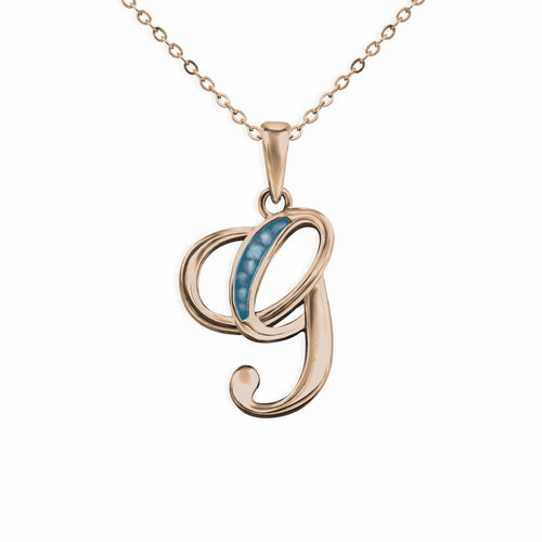 EverWith Alphabet Memorial Ashes Pendant - Letter G - EverWith Memorial Jewellery - Trade