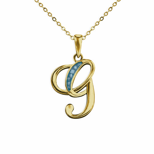 EverWith Alphabet Memorial Ashes Pendant - Letter G - EverWith Memorial Jewellery - Trade