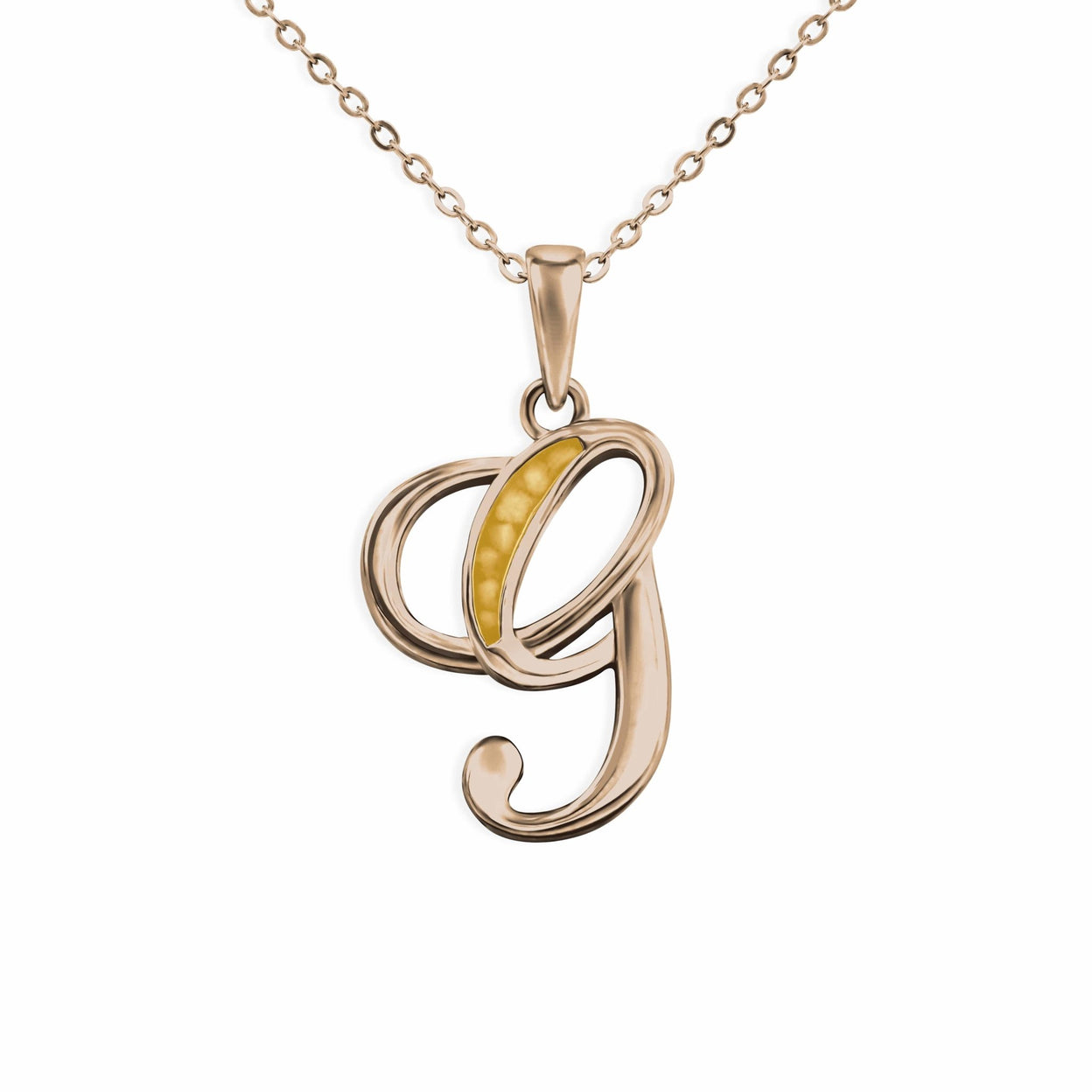 Load image into Gallery viewer, EverWith Alphabet Memorial Ashes Pendant - Letter G - EverWith Memorial Jewellery - Trade