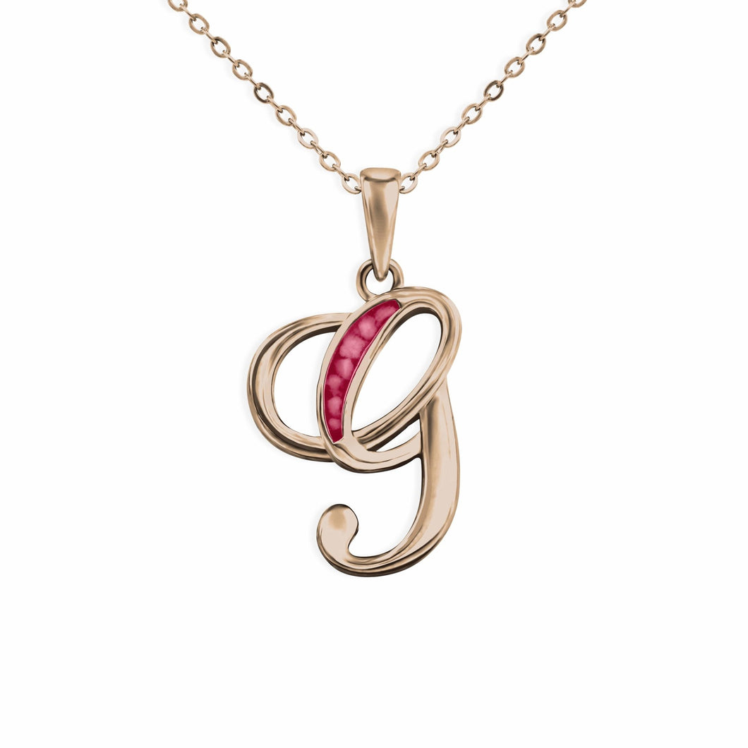 EverWith Alphabet Memorial Ashes Pendant - Letter G - EverWith Memorial Jewellery - Trade