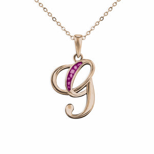 EverWith Alphabet Memorial Ashes Pendant - Letter G - EverWith Memorial Jewellery - Trade