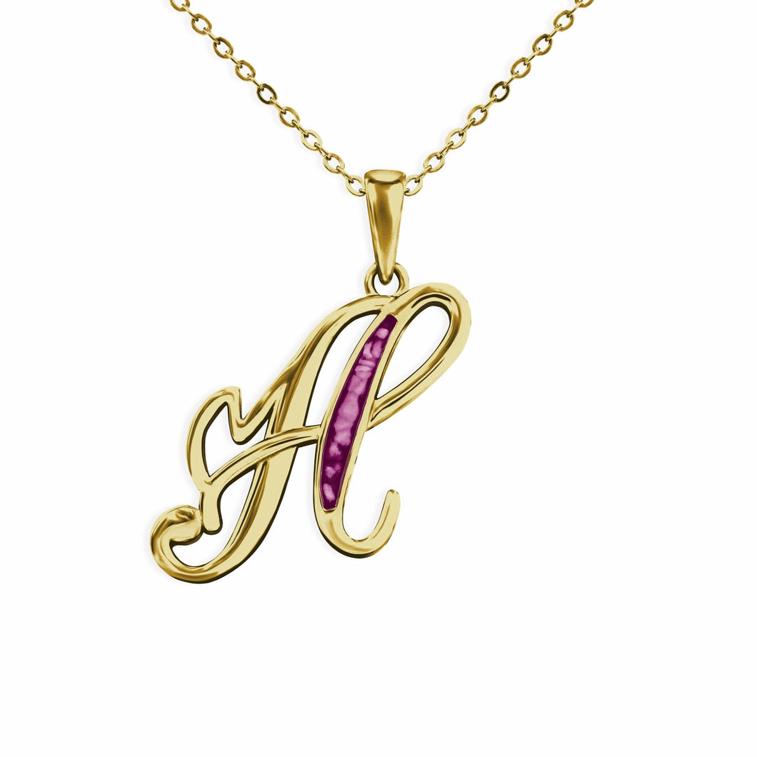 EverWith Alphabet Memorial Ashes Pendant - Letter H - EverWith Memorial Jewellery - Trade