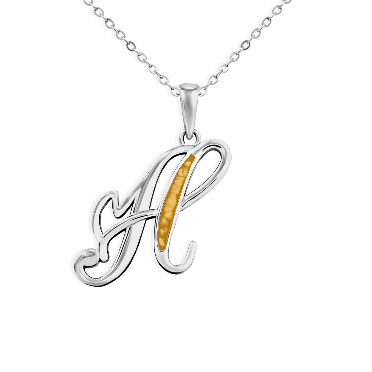 Load image into Gallery viewer, EverWith Alphabet Memorial Ashes Pendant - Letter H - EverWith Memorial Jewellery - Trade