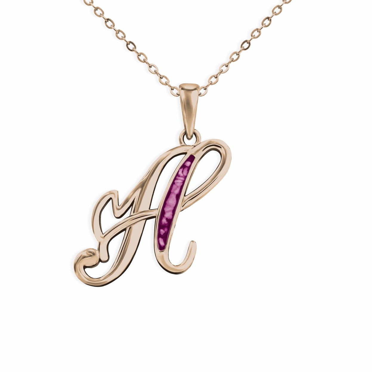 Load image into Gallery viewer, EverWith Alphabet Memorial Ashes Pendant - Letter H - EverWith Memorial Jewellery - Trade