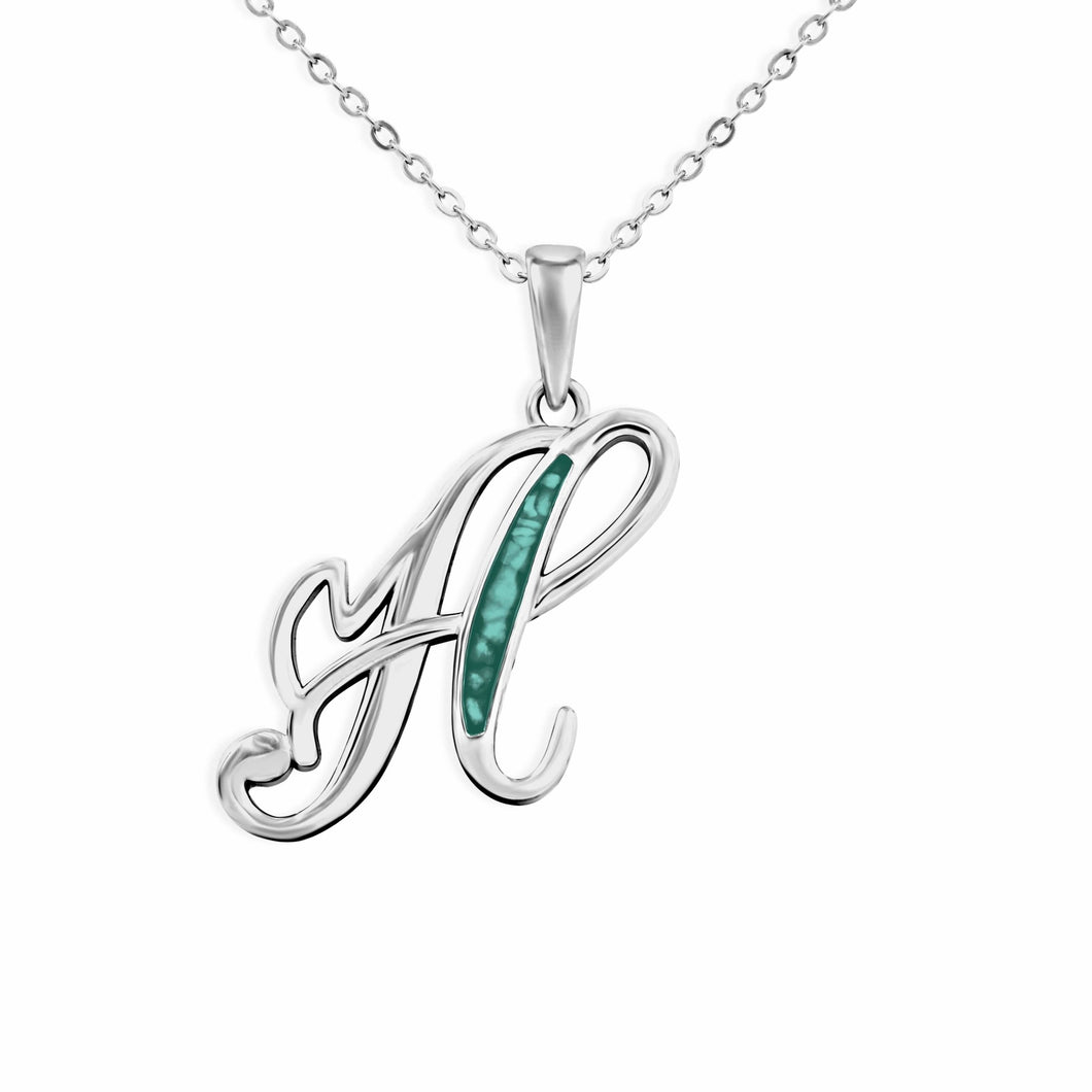 EverWith Alphabet Memorial Ashes Pendant - Letter H - EverWith Memorial Jewellery - Trade