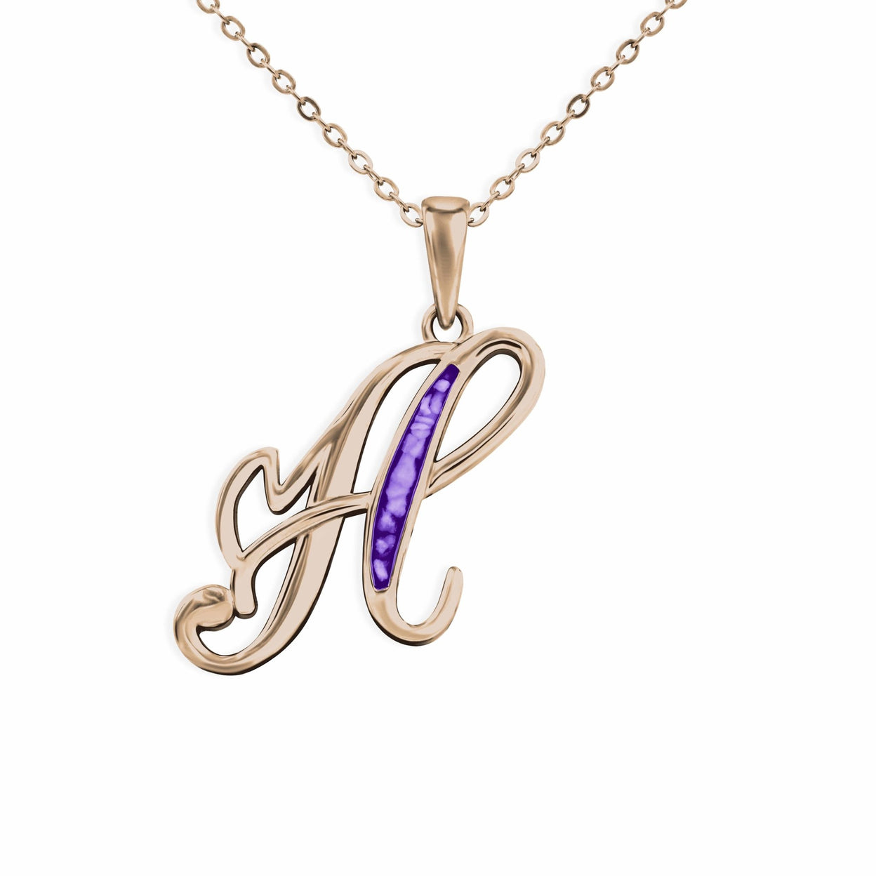 Load image into Gallery viewer, EverWith Alphabet Memorial Ashes Pendant - Letter H - EverWith Memorial Jewellery - Trade