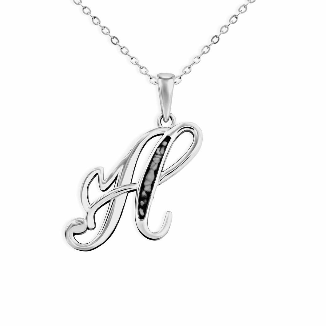 EverWith Alphabet Memorial Ashes Pendant - Letter H - EverWith Memorial Jewellery - Trade