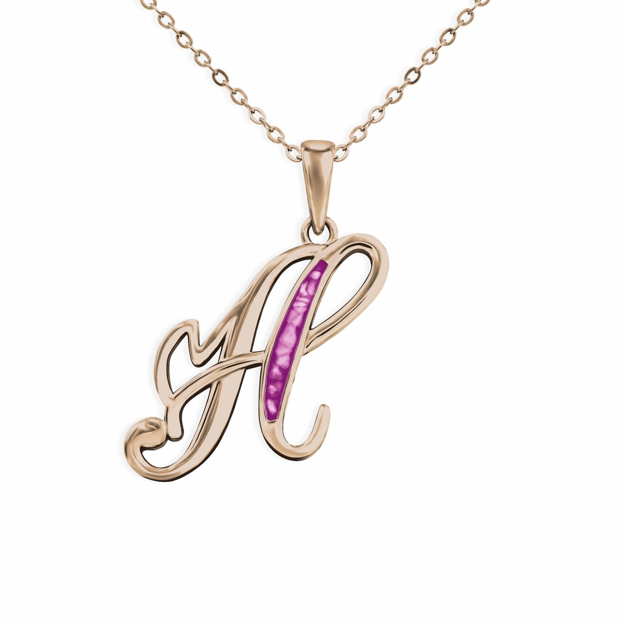 Load image into Gallery viewer, EverWith Alphabet Memorial Ashes Pendant - Letter H - EverWith Memorial Jewellery - Trade