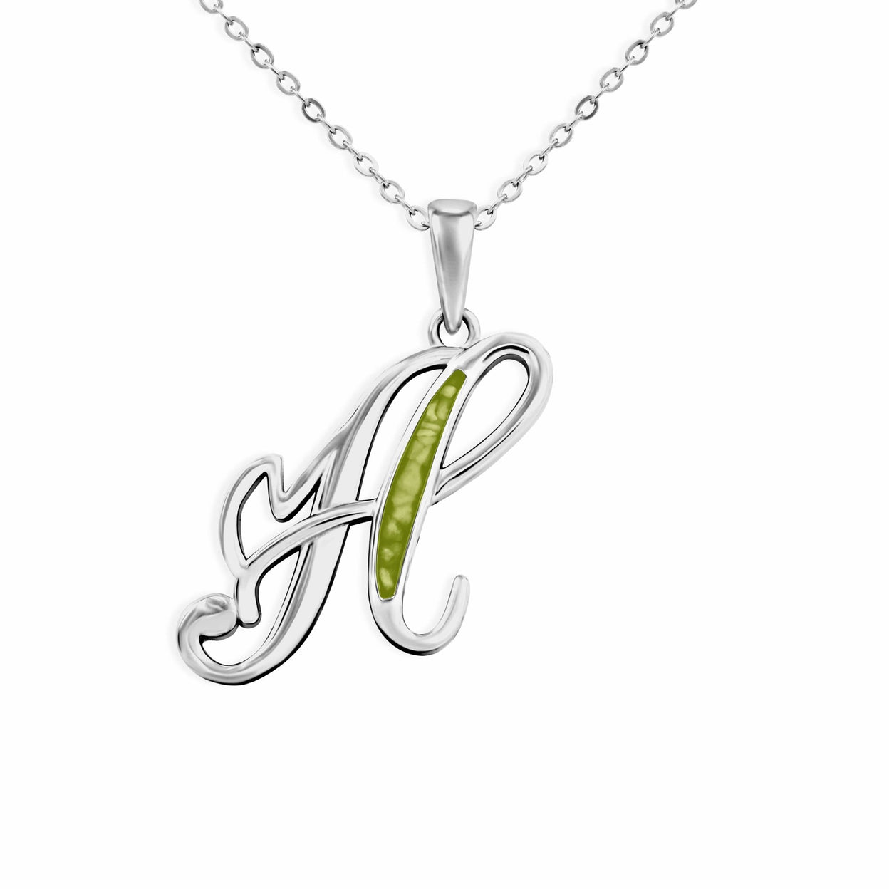 Load image into Gallery viewer, EverWith Alphabet Memorial Ashes Pendant - Letter H - EverWith Memorial Jewellery - Trade