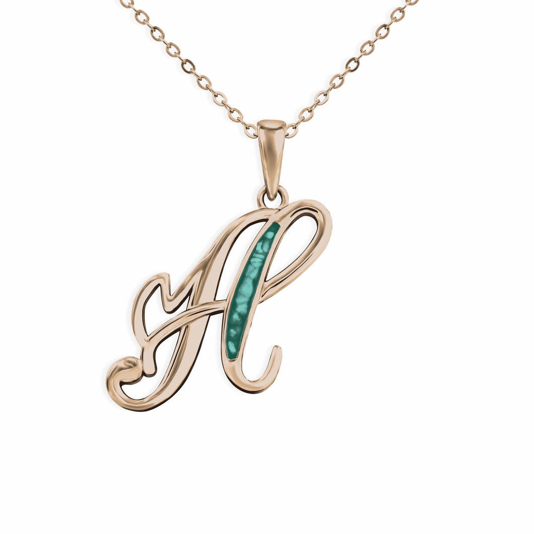 EverWith Alphabet Memorial Ashes Pendant - Letter H - EverWith Memorial Jewellery - Trade