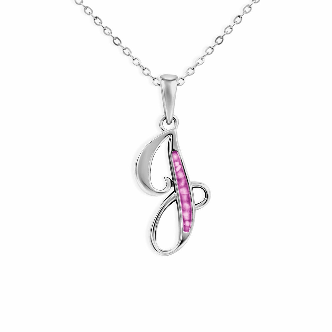 EverWith Alphabet Memorial Ashes Pendant - Letter J - EverWith Memorial Jewellery - Trade