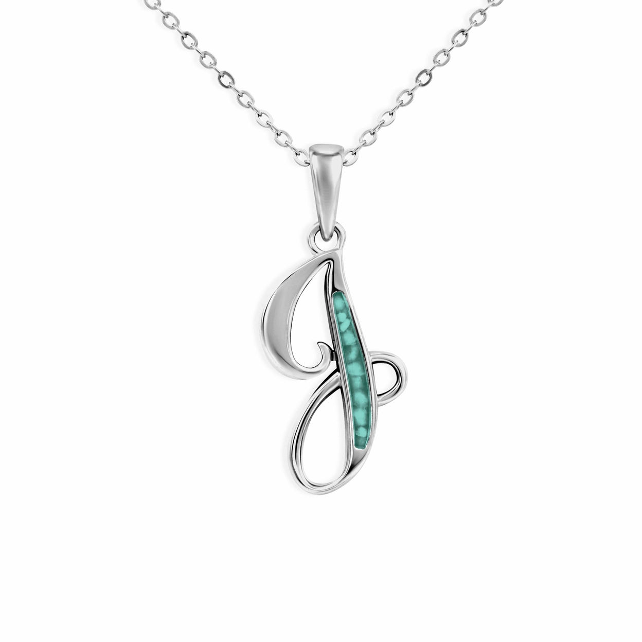 Load image into Gallery viewer, EverWith Alphabet Memorial Ashes Pendant - Letter J - EverWith Memorial Jewellery - Trade