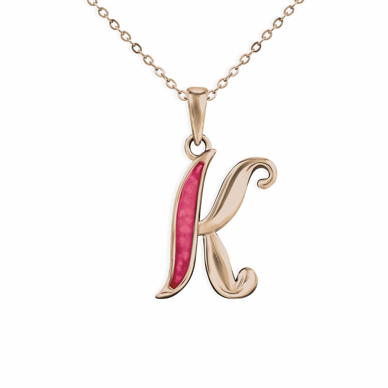 Load image into Gallery viewer, EverWith Alphabet Memorial Ashes Pendant - Letter K - EverWith Memorial Jewellery - Trade