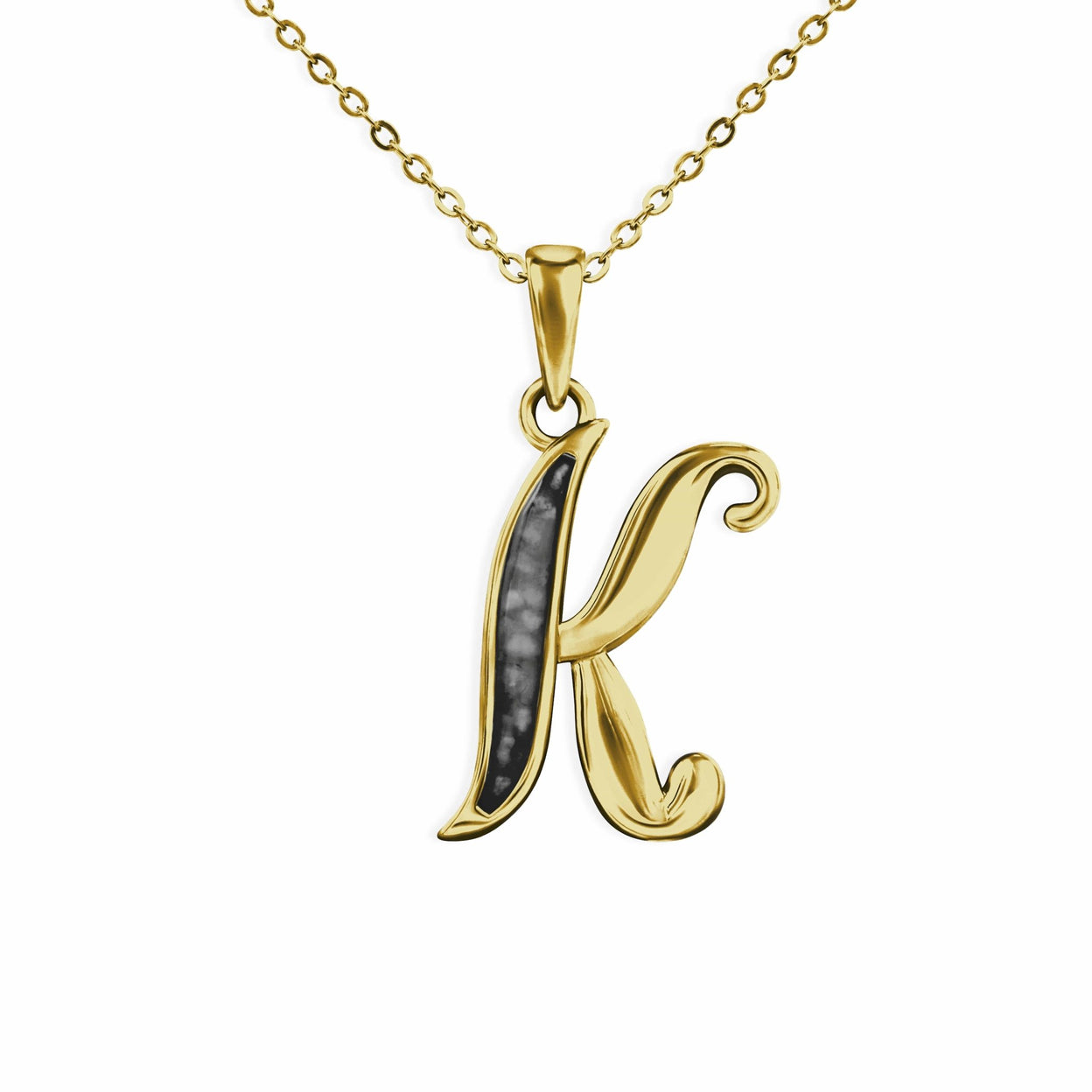 Load image into Gallery viewer, EverWith Alphabet Memorial Ashes Pendant - Letter K - EverWith Memorial Jewellery - Trade