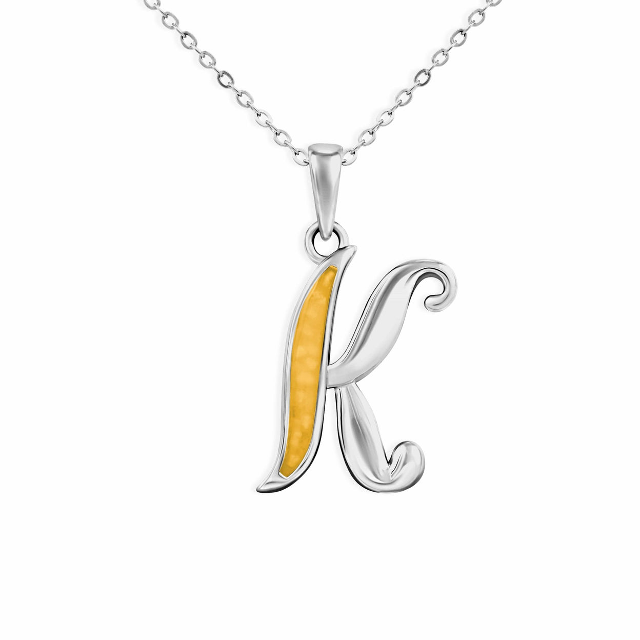 Load image into Gallery viewer, EverWith Alphabet Memorial Ashes Pendant - Letter K - EverWith Memorial Jewellery - Trade