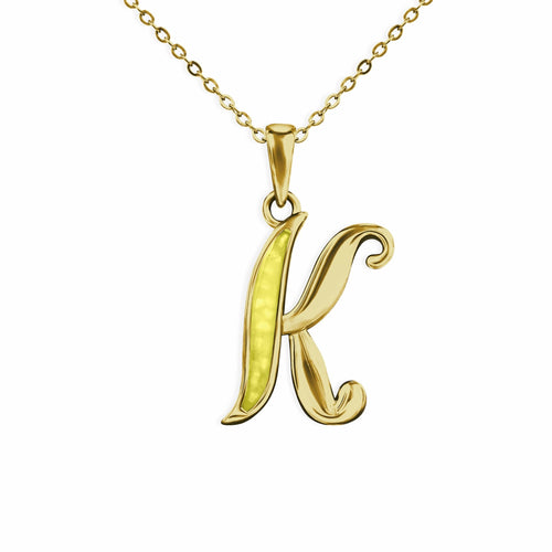 EverWith Alphabet Memorial Ashes Pendant - Letter K - EverWith Memorial Jewellery - Trade