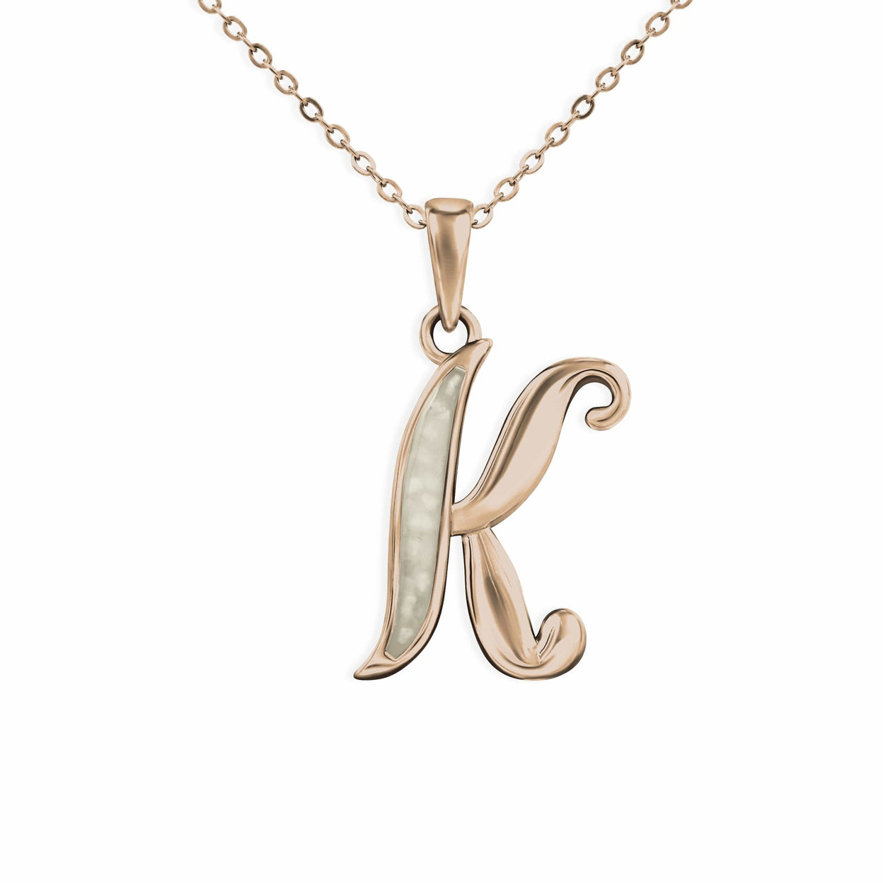 Load image into Gallery viewer, EverWith Alphabet Memorial Ashes Pendant - Letter K - EverWith Memorial Jewellery - Trade