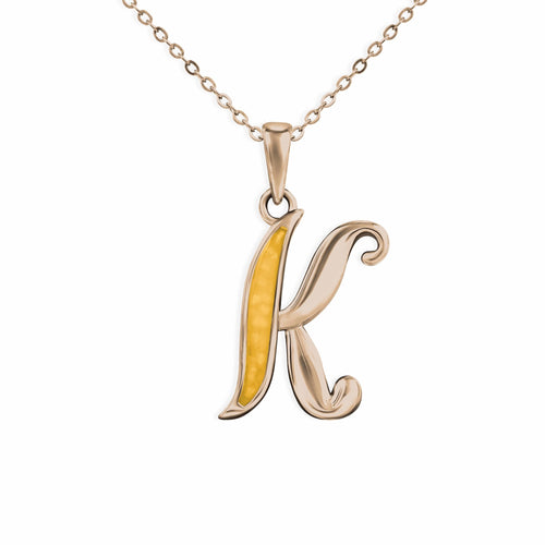 EverWith Alphabet Memorial Ashes Pendant - Letter K - EverWith Memorial Jewellery - Trade